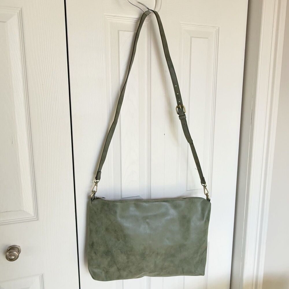 Joy Susan Synthetic Leather Green Shoulder Bag - Picture 6 of 16